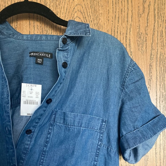 ✨ 3/$20 J. Crew Denim Dress with pockets NWT - Picture 4 of 10